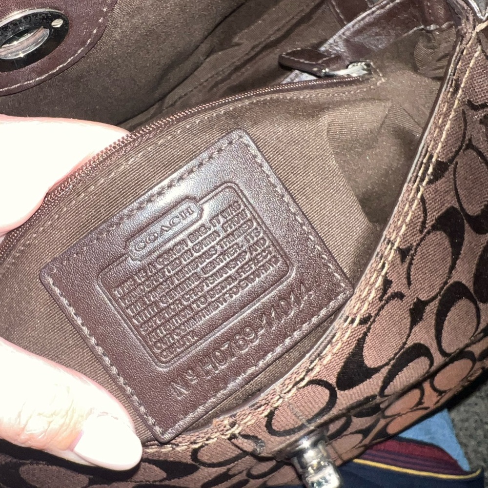 Coach Brown Signature Shoulder Bag - Picture 5 of 5